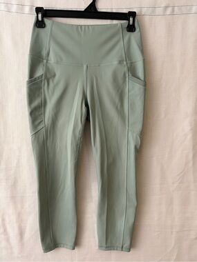 RBX Sage Green High Waist Ankle Length Leggings Pockets women’s Size S New (A603